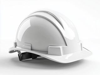 Fototapeta premium White Safety Helmet or Hard Cap is Isolated on White Background
