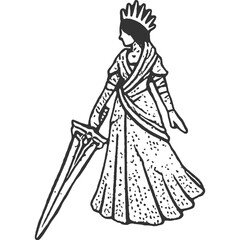 Nothing Left but War Vintage Illustration Vector