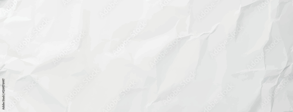 Poster white crumpled paper background with a textured, wrinkled style. the background is predominantly whi