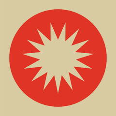 Psychedelic illusion star eye design element vector