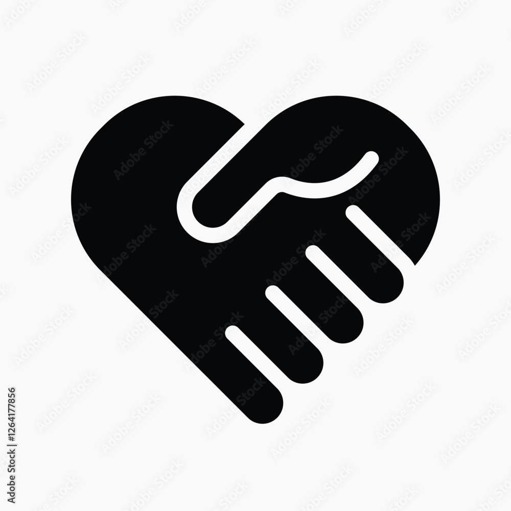 Poster unity flat icon black vector
