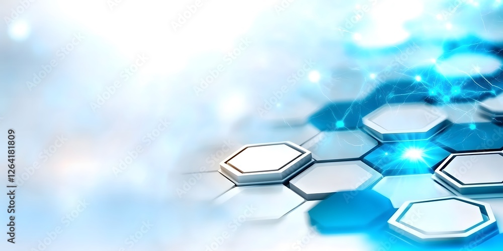 Poster modern abstract hexagonal technology background digital design high-tech environment futuristic aest