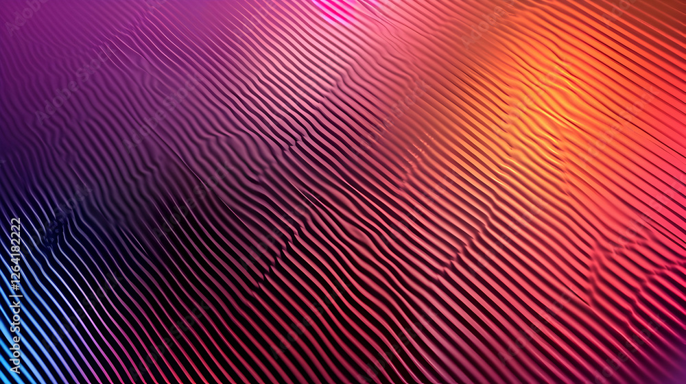 Aufkleber abstract colorful wave patterns with gradient hues creating a dynamic visual effect in a digital spa