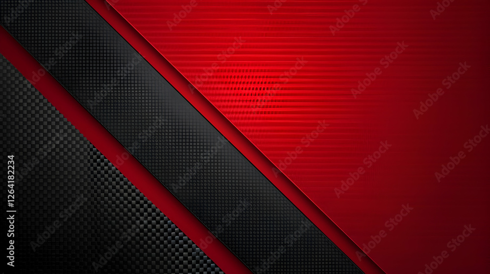Poster abstract background featuring diagonal black and red layers with textured patterns and gradients