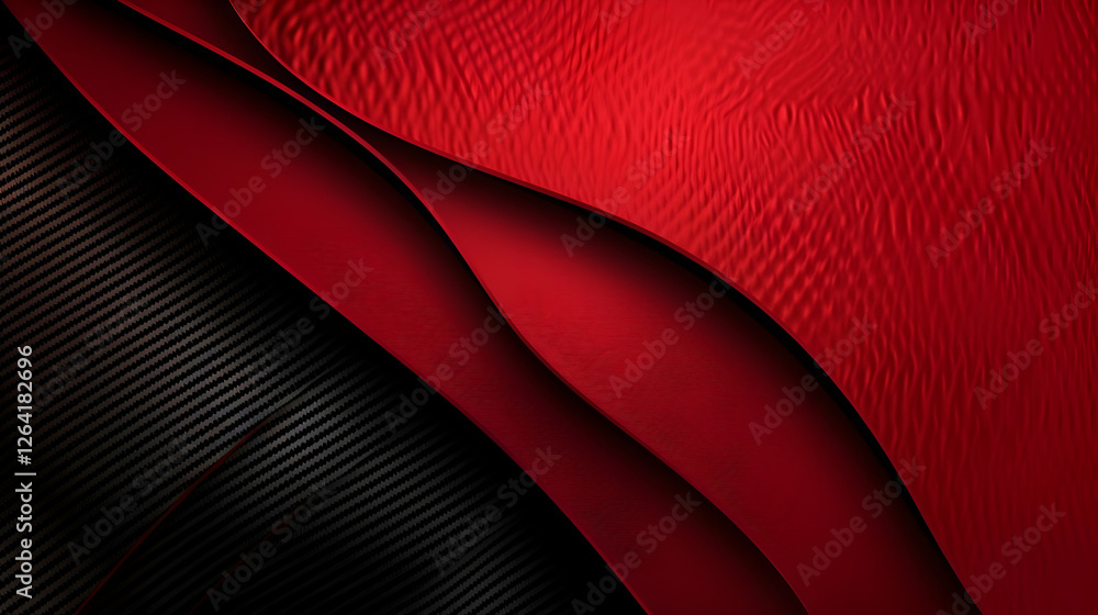 Aufkleber abstract design featuring flowing red and black textures, creating a dynamic visual effect
