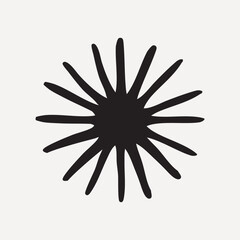 Obraz premium Abstract black starburst design vector