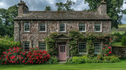 Charming Stone House with Roses