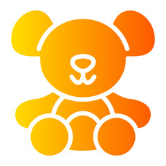 teddy bear Gradient icon