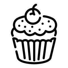 cupcake Line Icon