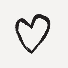 Hand-drawn heart illustration, Valentine's Day vector