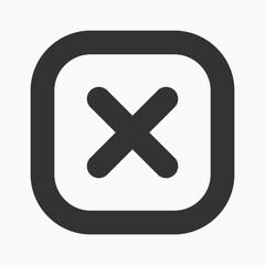 Obraz premium Minimalist close button icon design vector