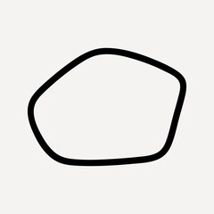 Minimalist abstract black shape vector