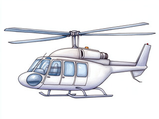Whimsical Watercolor Helicopter Illustration