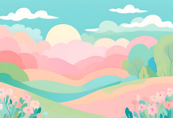 Fototapeta premium cute colourful background