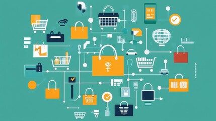 Hyper-connected e-commerce ecosystem with digital logistics integration.