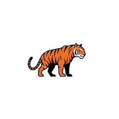 Colorful Illustration of a Majestic Tiger in a Stylized Design