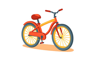 Fototapeta premium Red vintage bicycle isolated on a white background