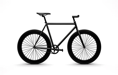Fototapeta premium black vintage bicycle isolated on a white background
