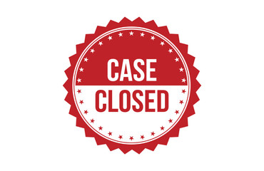 Case Closed red ribbon label banner.