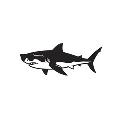 Obraz premium Stylish Shark Wearing Sunglasses on a Minimalist White Background