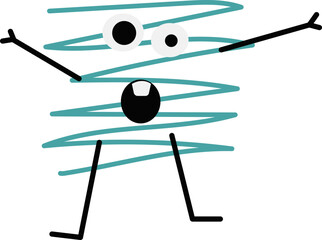 Playful Scribble Character Illustration