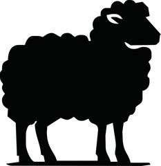 sheep silhouette isolated vector illustration