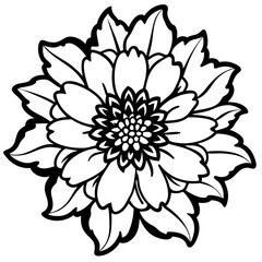 black and white flower