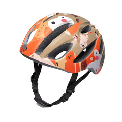 Colorful Children's Bicycle Helmet with Whimsical Animal Prints