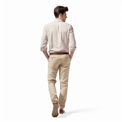 Fototapeta premium Man walking away photography minimalist back view 