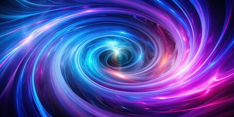 Obraz premium Swirling vortex of purple and blue hues moving in a spiral motion