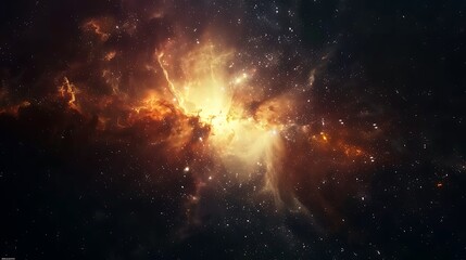 Naklejka premium Vast Cosmic Nebula with Brilliant Colors in Deep Space Background for Astronomy Enthusiasts