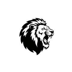 Bold Roaring Lion Illustration for Strength and Leadership Concepts
