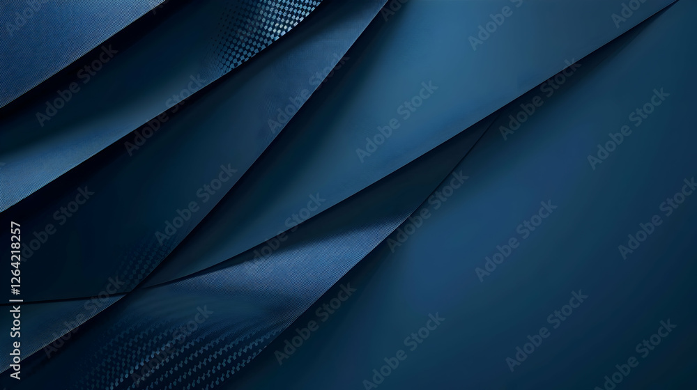 Poster abstract blue wave pattern showcasing layered textures with a smooth gradient background