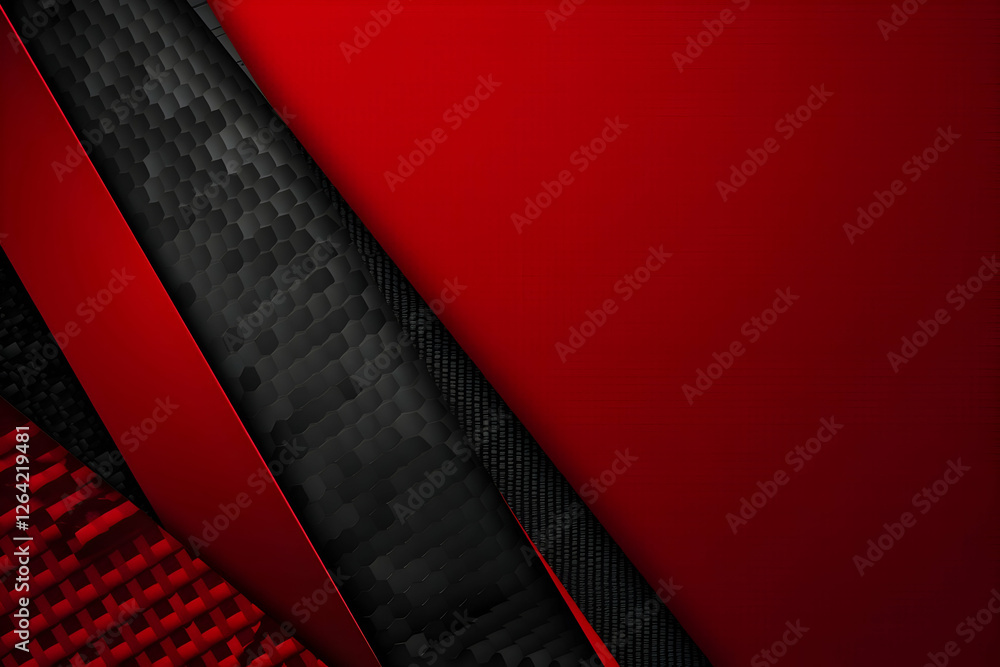 Aufkleber abstract red and black geometric background with textured patterns, ideal for digital design project