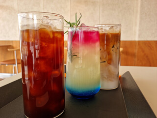 
It is a cafe with drinks.