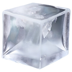 fresh ice cube on a transparent background save as PNG