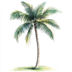 illustration painted realistic boho palm tree shows summer feeling