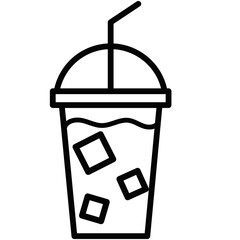 beverage ice cup illustration icon vector 