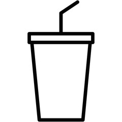 Obraz premium beverage ice cup illustration icon vector