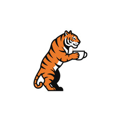 Tiger Standing and Holding a Tea Cup Illustration with Whimsical Style