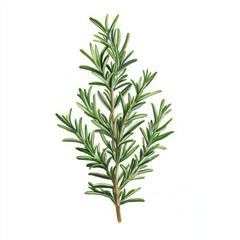 Illustration painted, rosemary branch feels fresh and natural