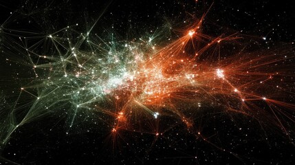 Abstract visualization of a secure network with nodes connected by encrypted pathways.