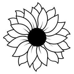 black and white flower