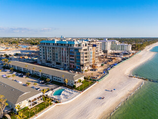 Multiple beachfront construction sites on Naples Beach Florida 2025