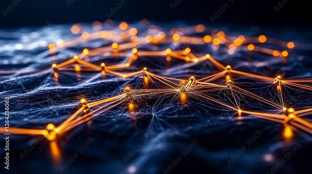 Poster futuristic network abstract connectivity digital data technology background