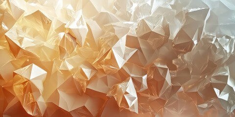 Crystallized low-poly background in warm muted tones
