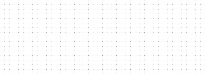 Planer page with dotted grid. Seamless checkered paper texture. Retro bullet journal notebook background. Simple square graph pattern. School math sheet wallpaper. Vector repeating workbook template