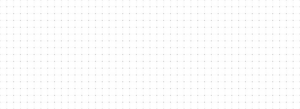 Planer page with dotted grid. Seamless checkered paper texture. Retro bullet journal notebook background. Simple square graph pattern. School math sheet wallpaper. Vector repeating workbook template