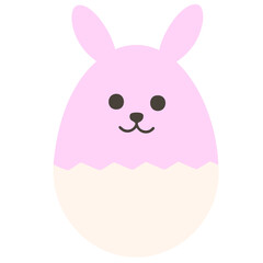 ピンクと白のイースターエッグ（線なし）