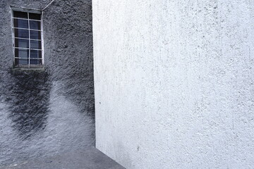 concrete wall with white wall